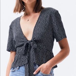 Pacsun Floral Tie Front Top